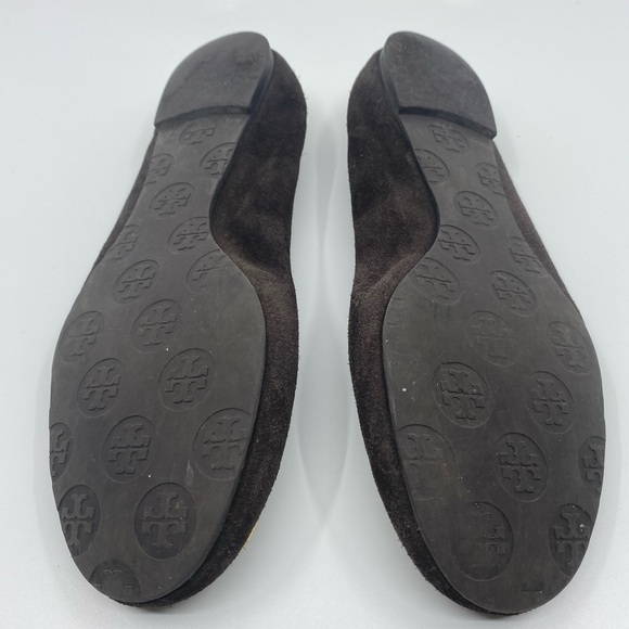 TORY Burch brown suede flats. - Picture 5 of 9
